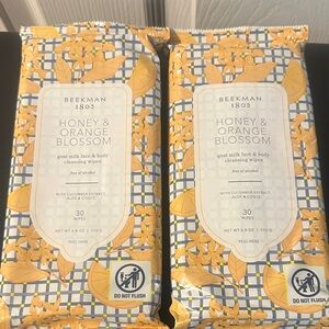 Beekman 1802 Honey & Orange Blossom Wipes 2-30 packs